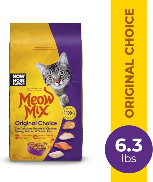 Meow Mix Original Choice Dry Cat Food, 6.3 Pound Bag - Image 2
