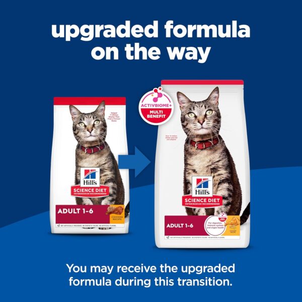 Hill's Science Diet Adult 1-6, Adult 1-6 Premium Nutrition, Dry Cat Food, Chicken Recipe, 7 lb Bag - Image 2