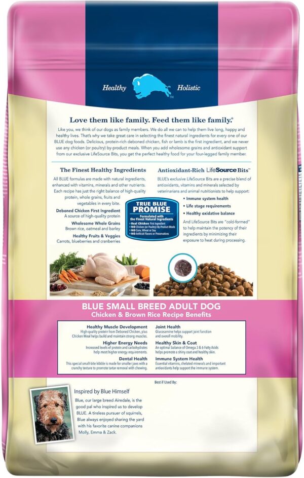 Blue Buffalo Life Protection Formula Adult Small Breed Dry Dog Food, Supports High Energy Needs, Made with Natural Ingredients, Chicken & Brown Rice Recipe, 15-lb Bag - Image 2