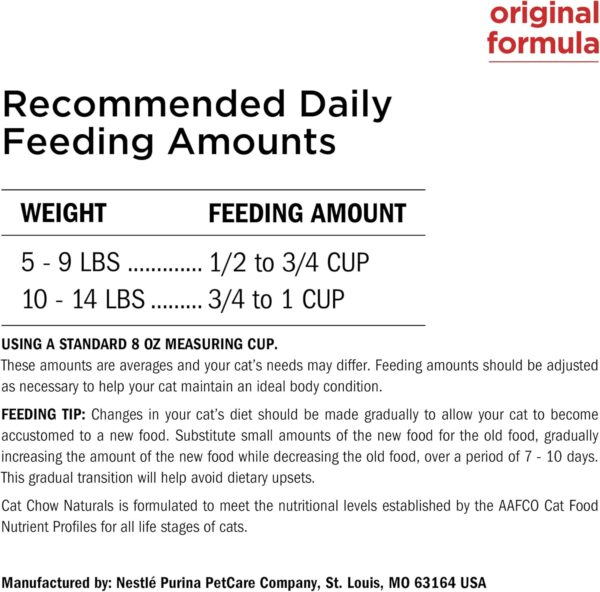 Purina Cat Chow Naturals With Added Vitamins, Minerals and Nutrients Dry Cat Food, Naturals Original - 13 lb. Bag - Image 9