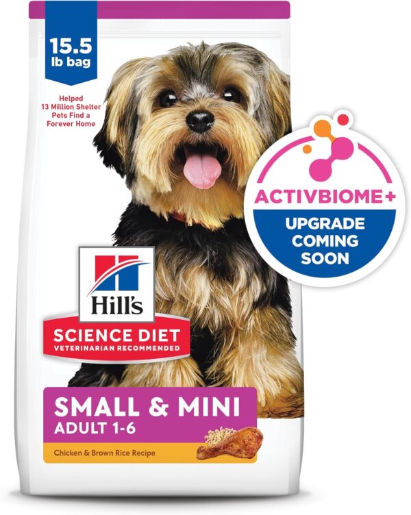 Hill's Science Diet Small & Mini, Adult 1-6, Small & Mini Breeds Premium Nutrition, Dry Dog Food, Chicken & Brown Rice, 15.5 lb Bag - Image 14