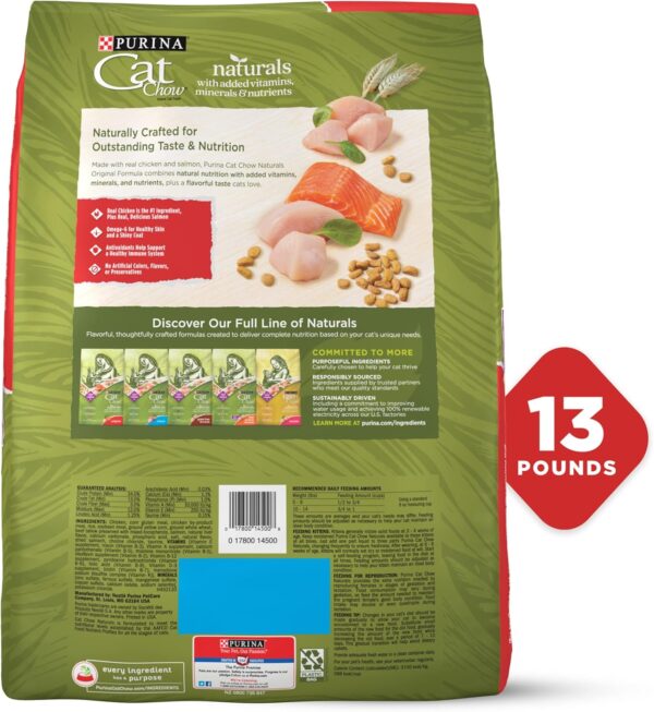 Purina Cat Chow Naturals With Added Vitamins, Minerals and Nutrients Dry Cat Food, Naturals Original - 13 lb. Bag - Image 6