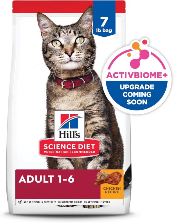 Hill's Science Diet Adult 1-6, Adult 1-6 Premium Nutrition, Dry Cat Food, Chicken Recipe, 7 lb Bag - Image 14