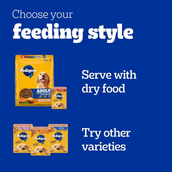 PEDIGREE CHOPPED GROUND DINNER Adult Soft Wet Dog Food 30-Count Variety Pack, 3.5 oz Pouches (Pack of 30) - Image 10