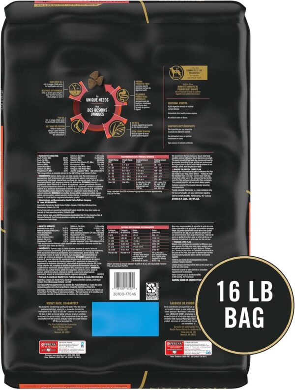 Purina Pro Plan Sensitive Skin and Stomach Dog Food Dry, Adult Salmon & Rice Formula, Digestive Health - 16 lb. Bag - Image 6