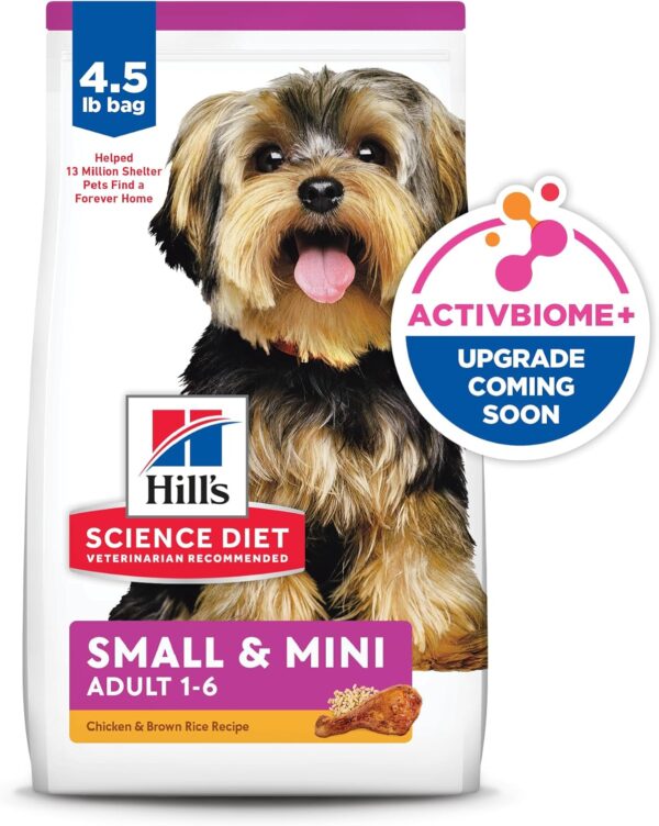 Hill's Science Diet Small & Mini, Adult 1-6, Small & Mini Breeds Premium Nutrition, Dry Dog Food, Chicken & Brown Rice, 4.5 lb Bag - Image 14