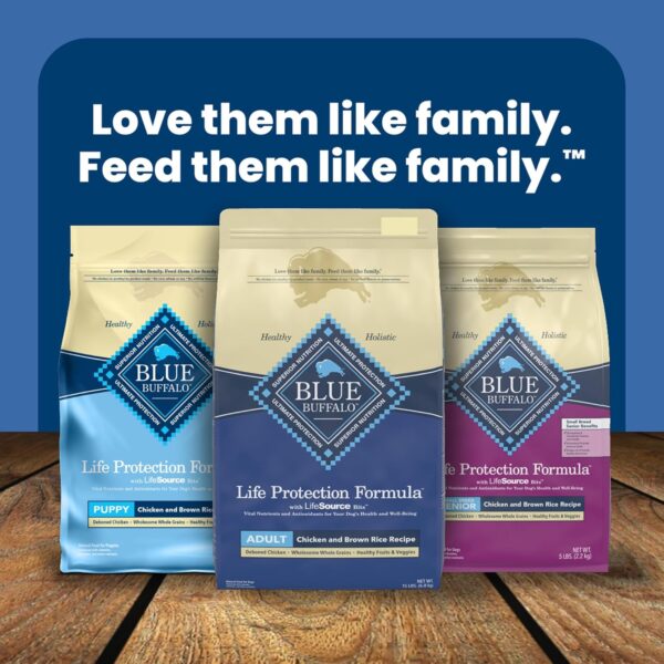 Blue Buffalo Life Protection Formula Adult Dry Dog Food, Helps Build and Maintain Strong Muscles, Made with Natural Ingredients, Chicken & Brown Rice Recipe, 15-lb. Bag - Image 9