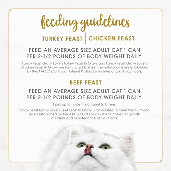 Purina Fancy Feast Gravy Lovers Poultry and Beef Grilled Gourmet Wet Cat Food Variety Pack - (Pack of 24) 3 oz. Cans - Image 10