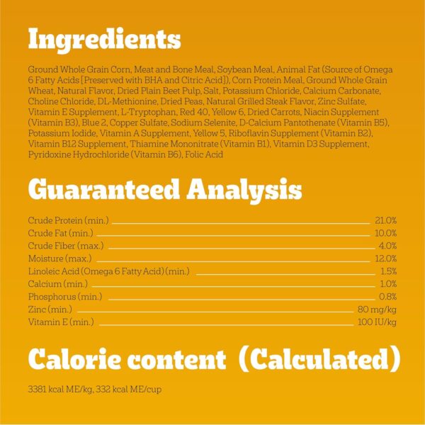 Pedigree Complete Nutrition Adult Dry Dog Food, Grilled Steak & Vegetable Flavor, 18 lb. Bag - Image 6