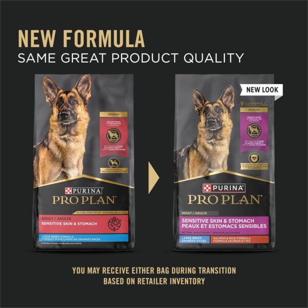Purina Pro Plan Sensitive Skin and Stomach Dog Food Large Breed Salmon and Rice Formula - 34 lb. Bag - Image 2