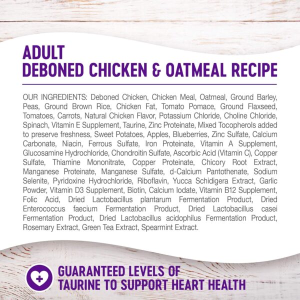 Wellness Complete Health Dry Dog Food with Grains, Made in USA with Real Meat & Natural Ingredients, All Breeds, Adult Dogs (Chicken & Oatmeal, 30-lb) – With Nutrients for Immune, Skin, & Coat Support - Image 5