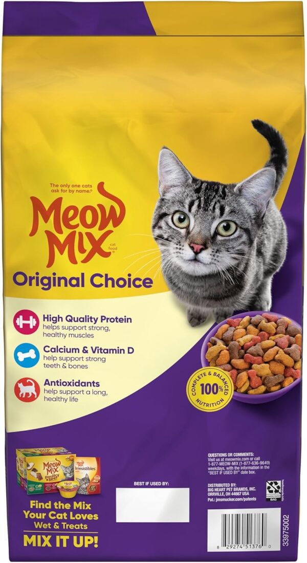 Meow Mix Original Choice Dry Cat Food, 6.3 Pound Bag - Image 3