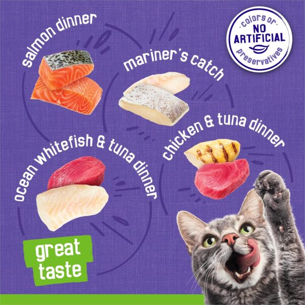 Purina Friskies Pate Wet Cat Food Variety Pack Seafood and Chicken Pate Favorites 40ct VP - (Pack of 40) 5.5 oz. Cans - Image 3