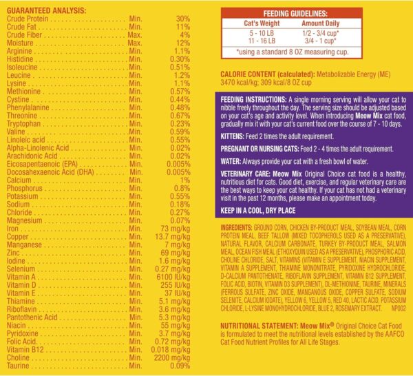 Meow Mix Original Choice Dry Cat Food, 6.3 Pound Bag - Image 8