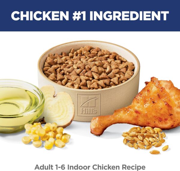 Hill's Science Diet Indoor, Adult 1-6, Easy Litter Box Cleanup, Dry Cat Food, Chicken Recipe, 15.5 lb Bag - Image 3